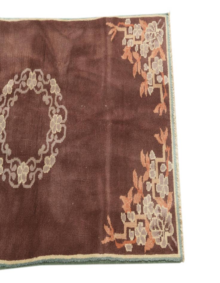 Detail image of 2' 2 x 4' 2  Hand Knotted Antique Finish Wool Runner Rug