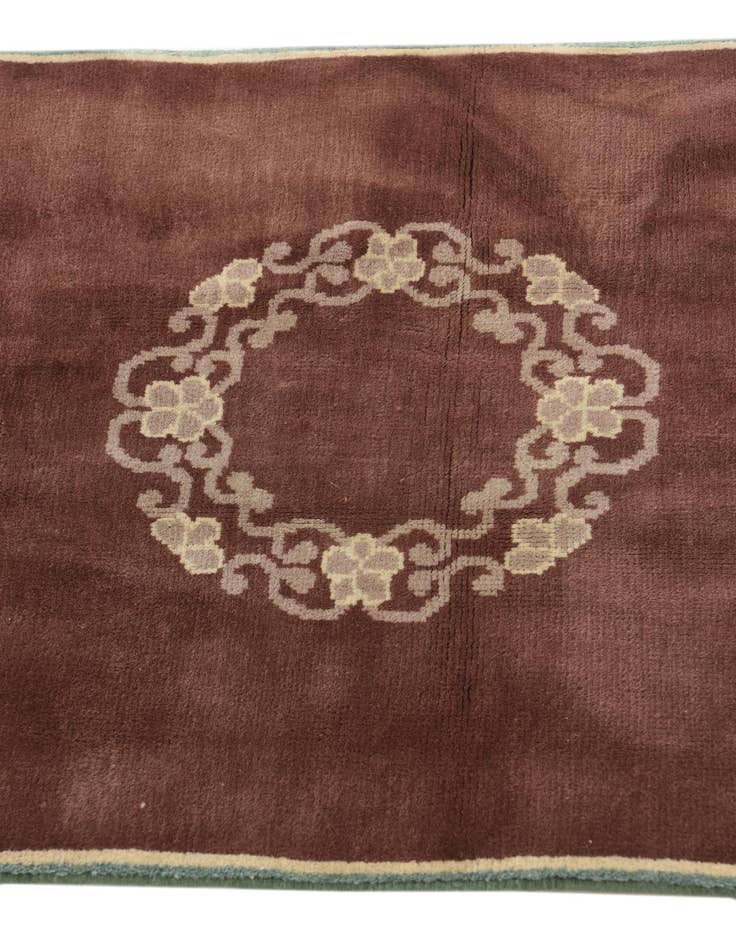 Detail image of 2' 2 x 4' 2  Hand Knotted Antique Finish Wool Runner Rug