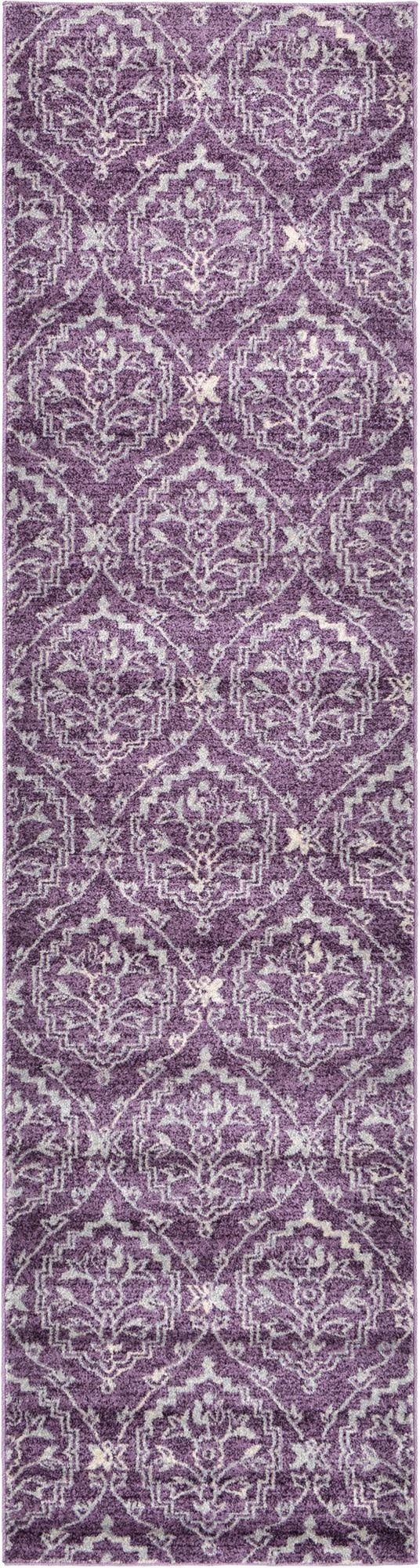 2' 7 x 10' Damask Runner Rug