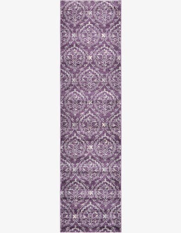 2' 7 x 10' Damask Runner Rug