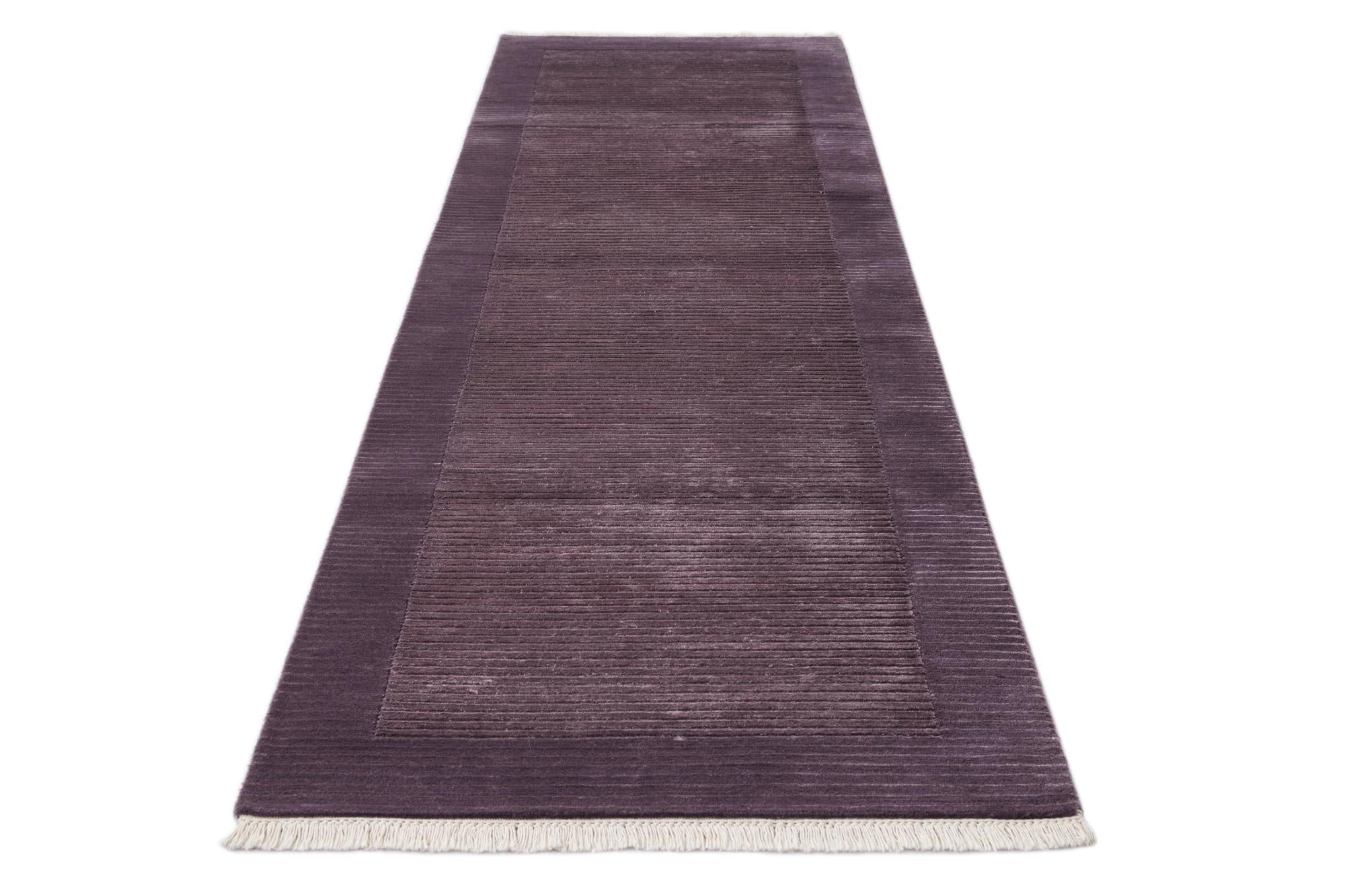 2' 7 x 9' 9 Hand Knotted Darya Wool Runner Rug