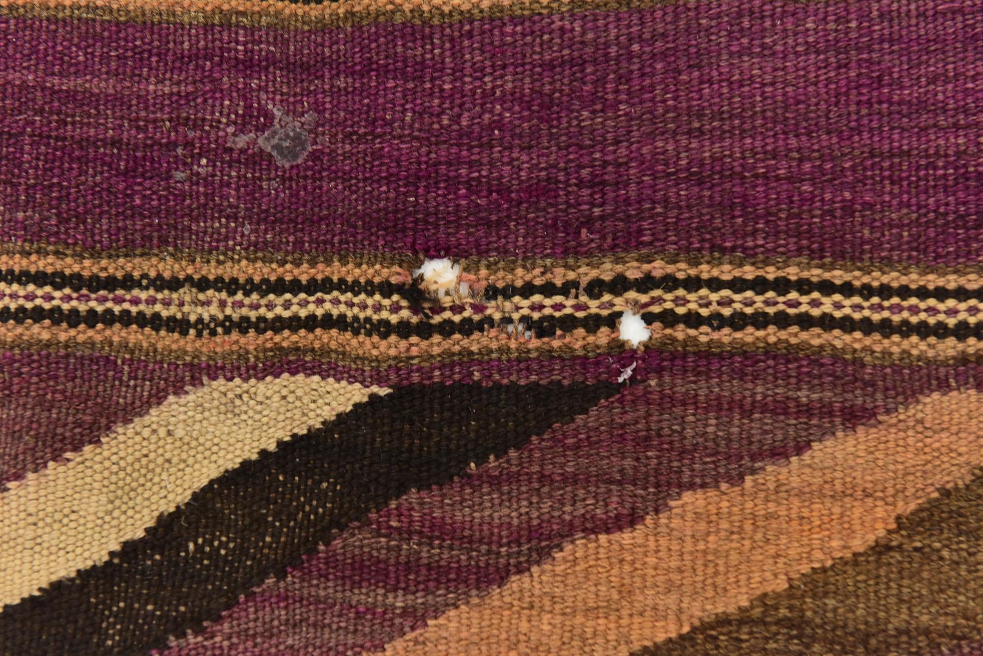 6' x 12' 7 Hand Woven Kilim Fars Wool Runner Rug