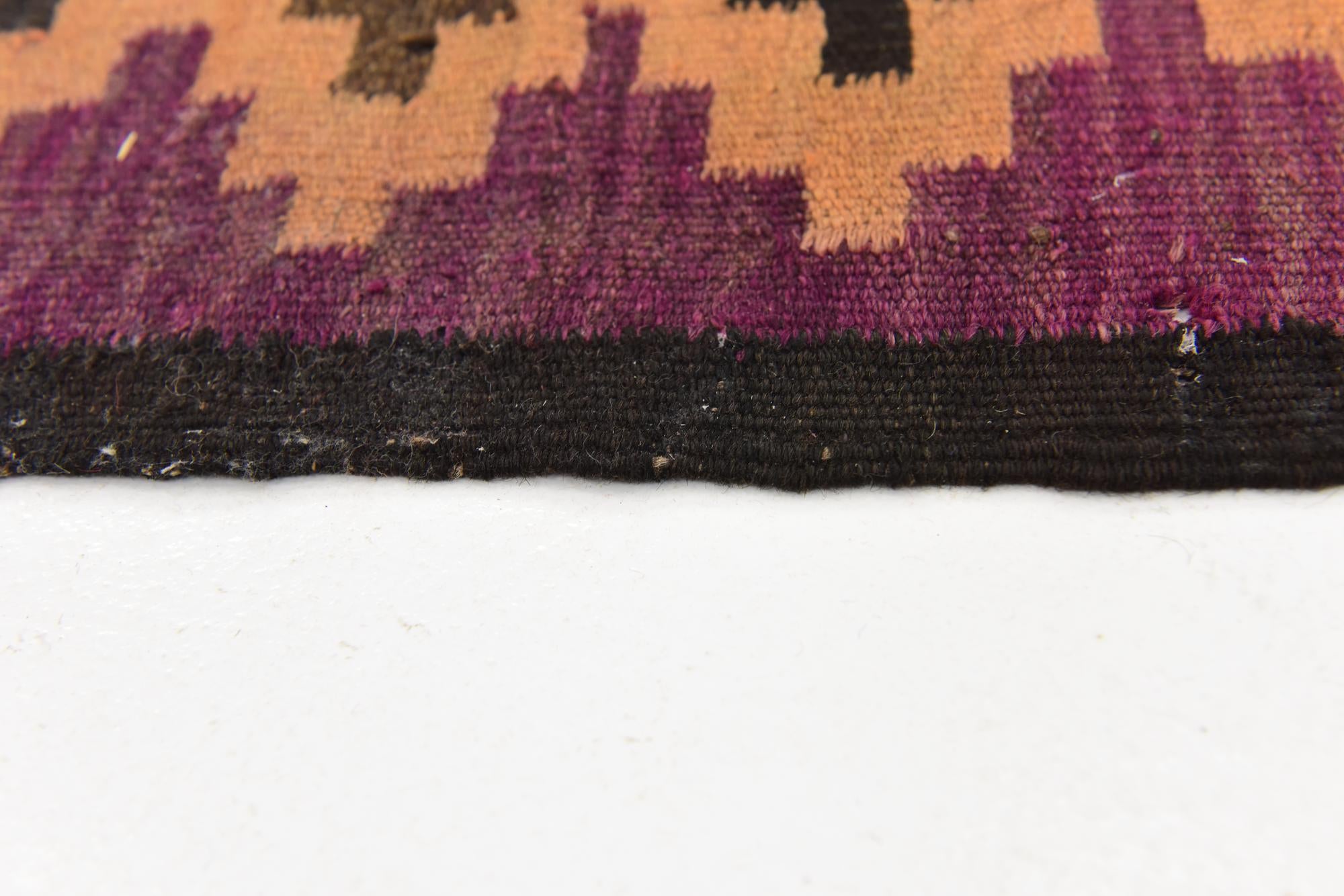 6' x 12' 7 Hand Woven Kilim Fars Wool Runner Rug
