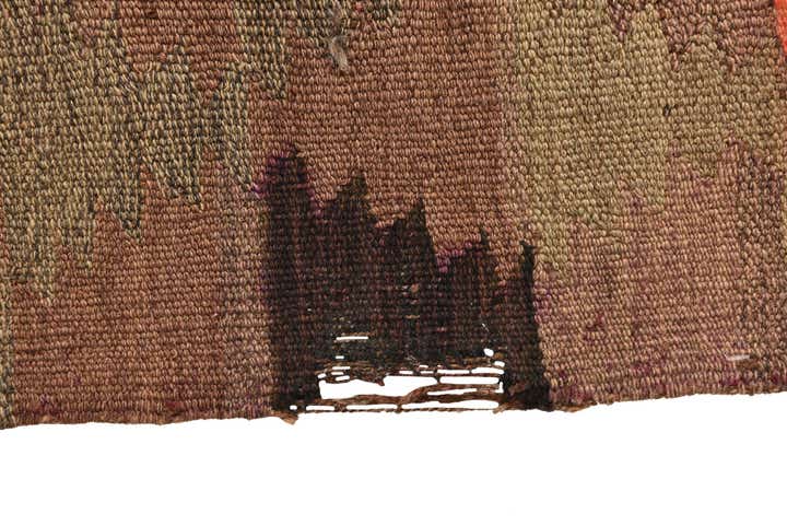 4' 5 x 11' 5 Hand Woven Kilim Fars Wool Runner Rug