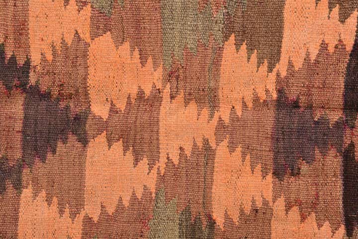 4' 5 x 11' 5 Hand Woven Kilim Fars Wool Runner Rug