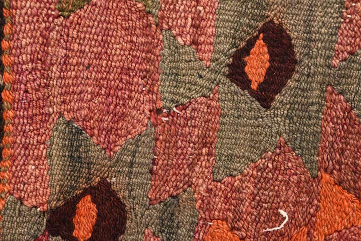 4' 4 x 8' 5 Hand Woven Kilim Fars Wool Runner Rug