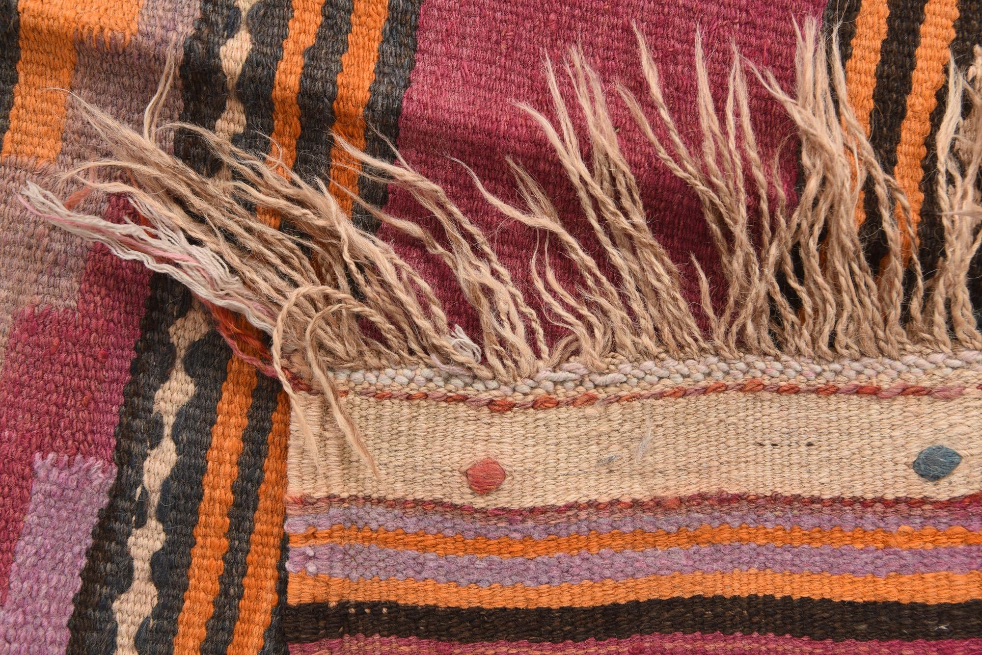 4' x 12' 4 Hand Woven Kilim Fars Wool Runner Rug
