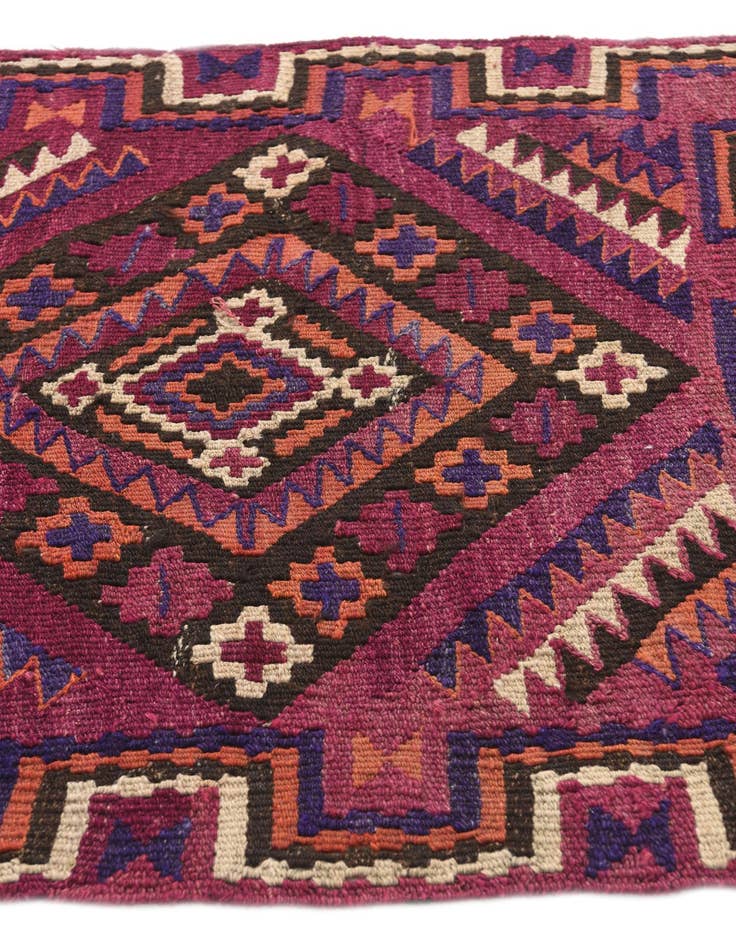 Detail image of 3' x 9' 7  Hand Woven Kilim Fars Wool Runner Rug