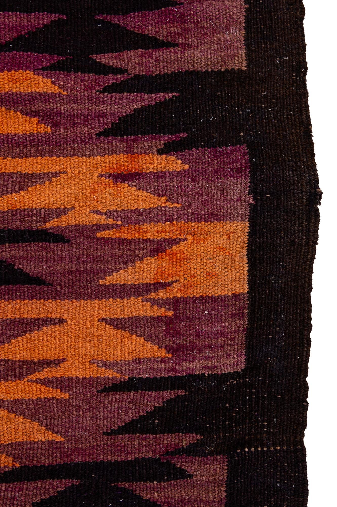 5' x 11' 1 Hand Woven Kilim Fars Wool Runner Rug
