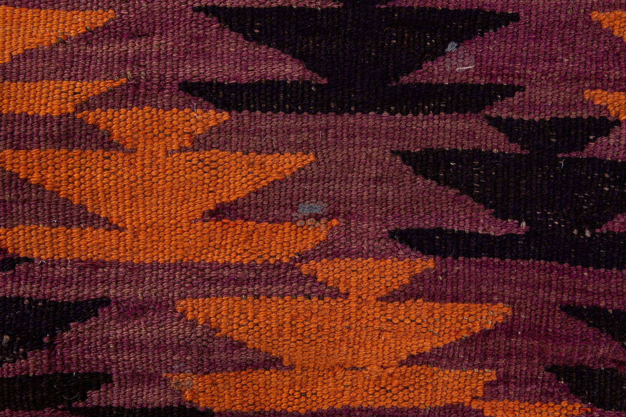 5' x 11' 1 Hand Woven Kilim Fars Wool Runner Rug