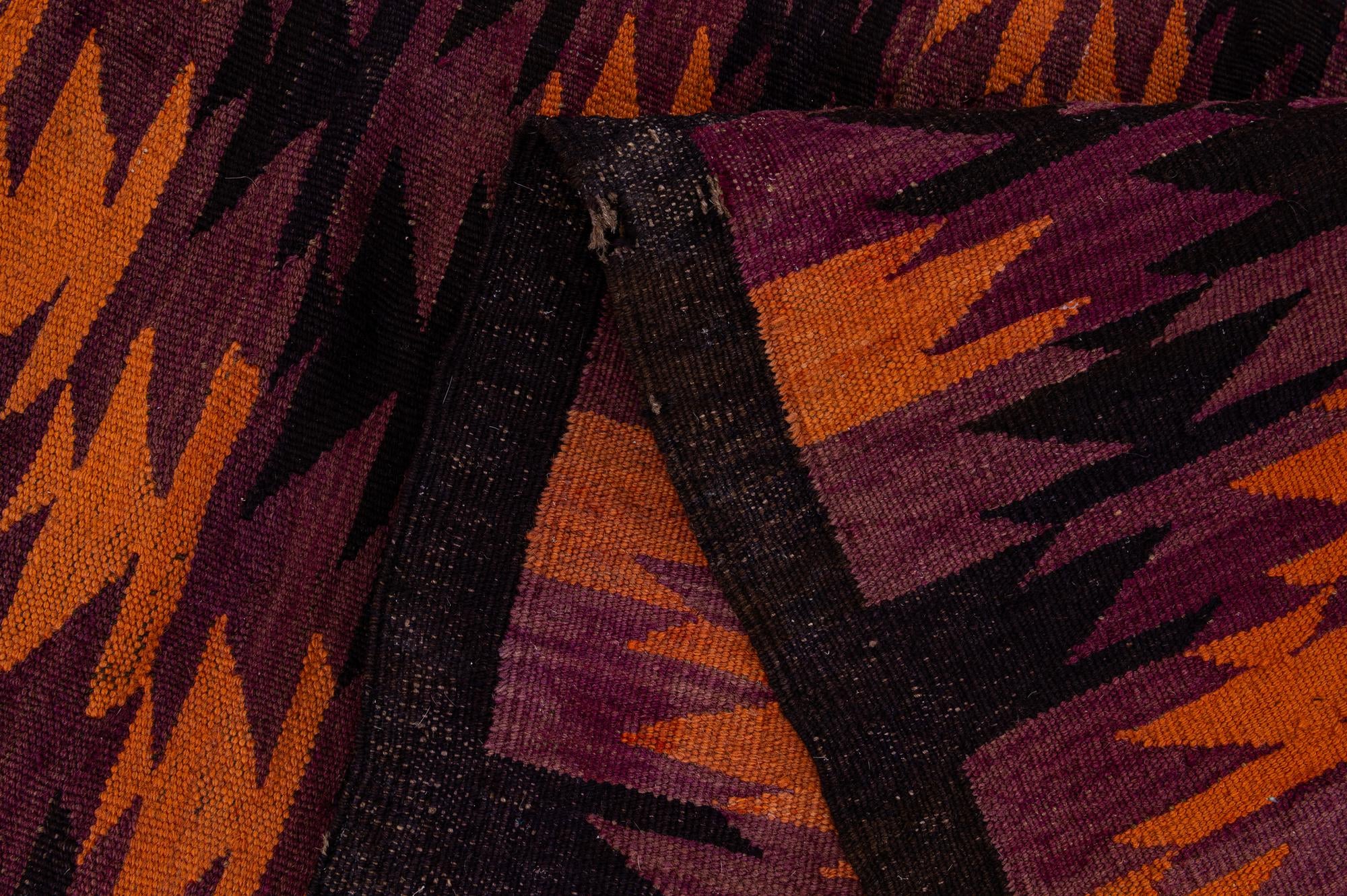 5' x 11' 1 Hand Woven Kilim Fars Wool Runner Rug