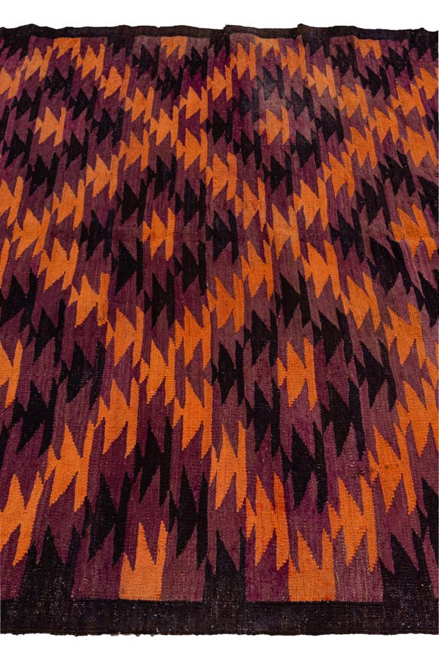 Detailansicht von 150cm x 340cm Handgewebt Kilim Fars Wolle Läufer Teppich