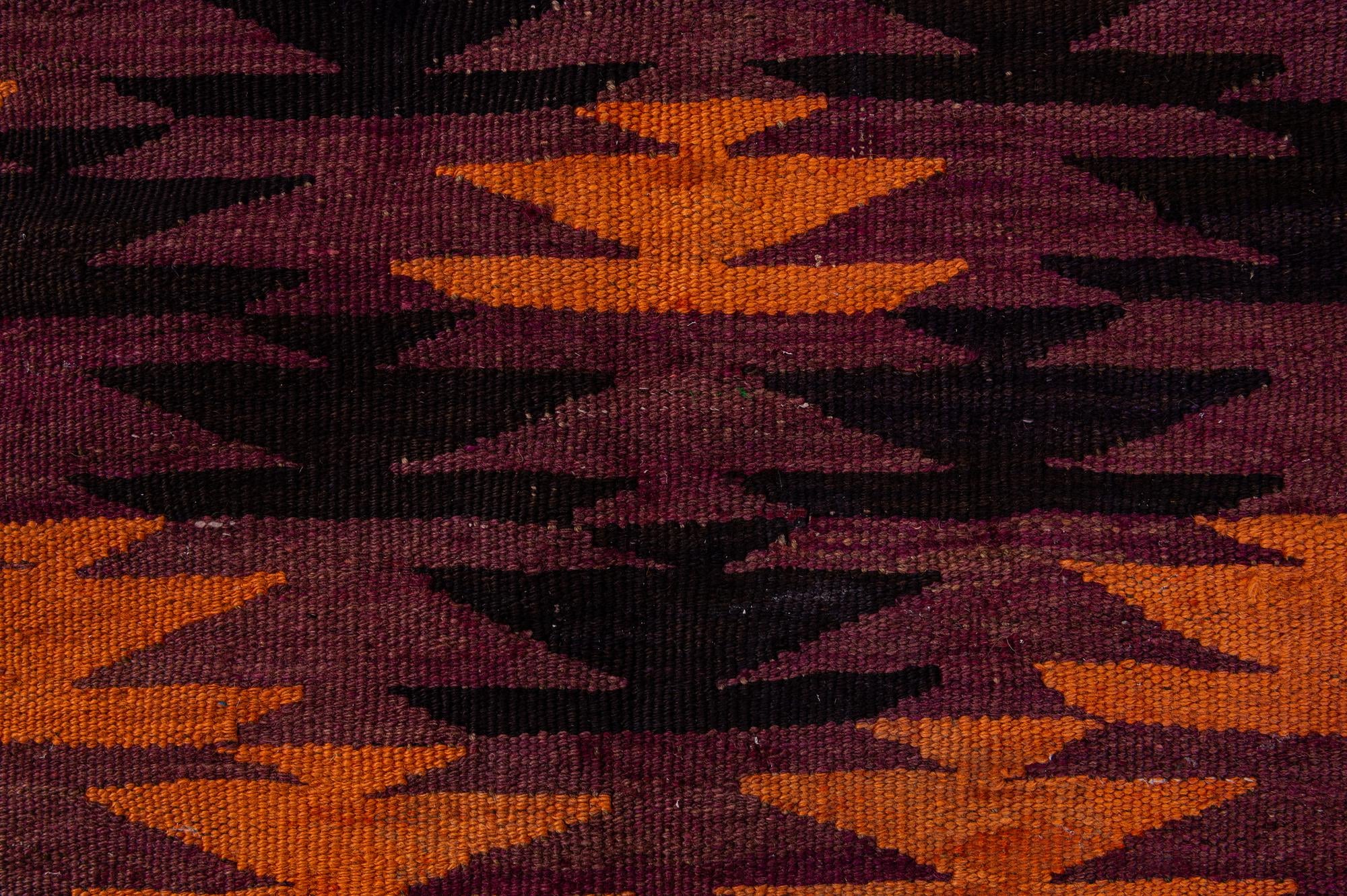 5' x 11' 1 Hand Woven Kilim Fars Wool Runner Rug