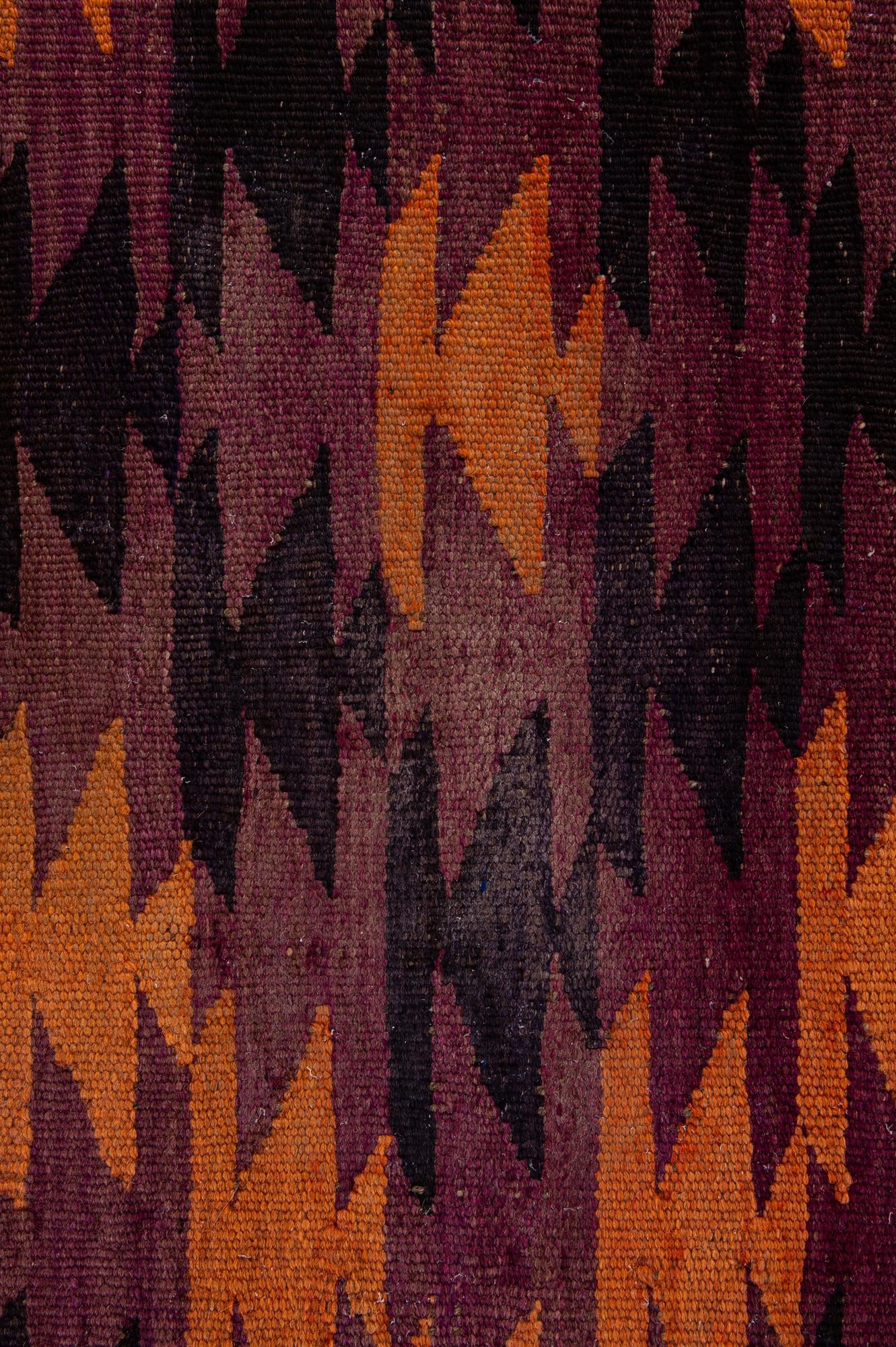 5' x 11' 1 Hand Woven Kilim Fars Wool Runner Rug