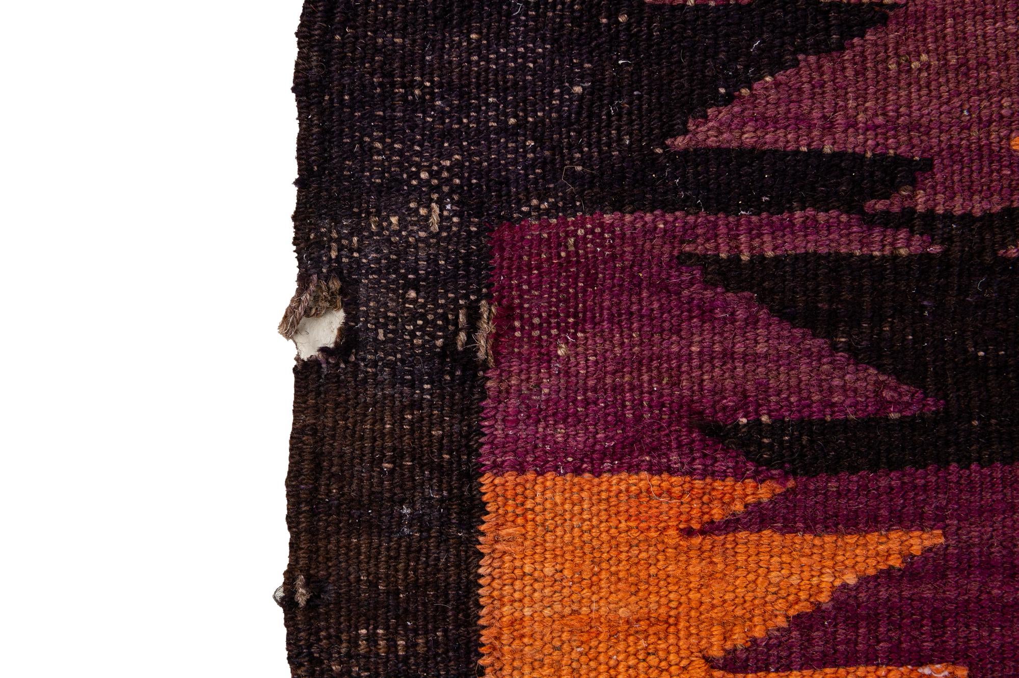 5' x 11' 1 Hand Woven Kilim Fars Wool Runner Rug