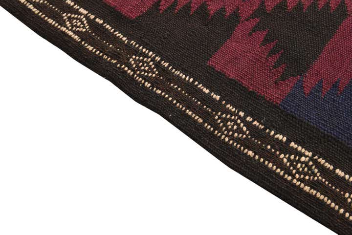 4' 5 x 11' 9 Hand Woven Kilim Fars Wool Runner Rug