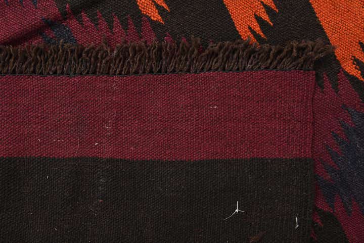 4' 5 x 11' 9 Hand Woven Kilim Fars Wool Runner Rug