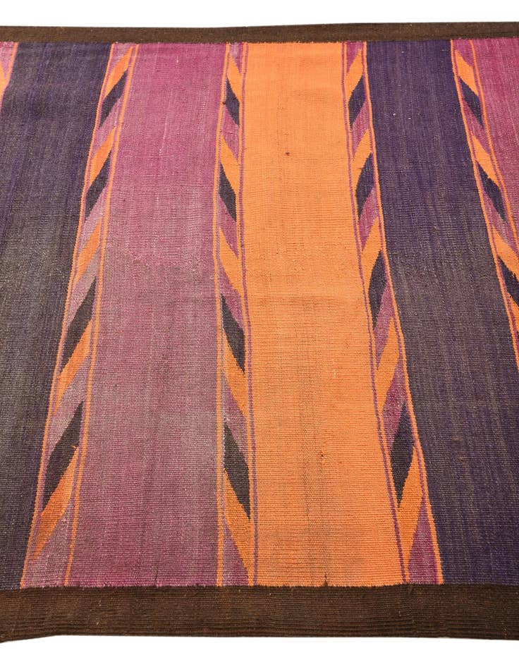 Detail image of 4' 6 x 11' 10  Hand Woven Kilim Fars Wool Runner Rug