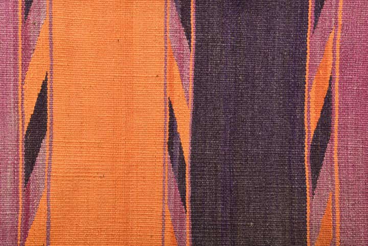 4' 6 x 11' 10 Hand Woven Kilim Fars Wool Runner Rug