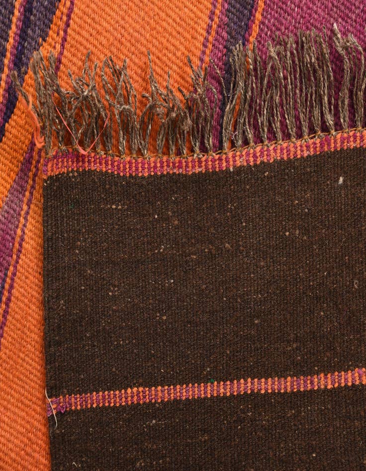 Detail image of 4' 6 x 11' 10  Hand Woven Kilim Fars Wool Runner Rug