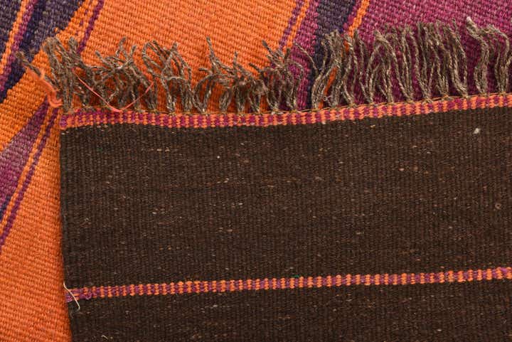 4' 6 x 11' 10 Hand Woven Kilim Fars Wool Runner Rug