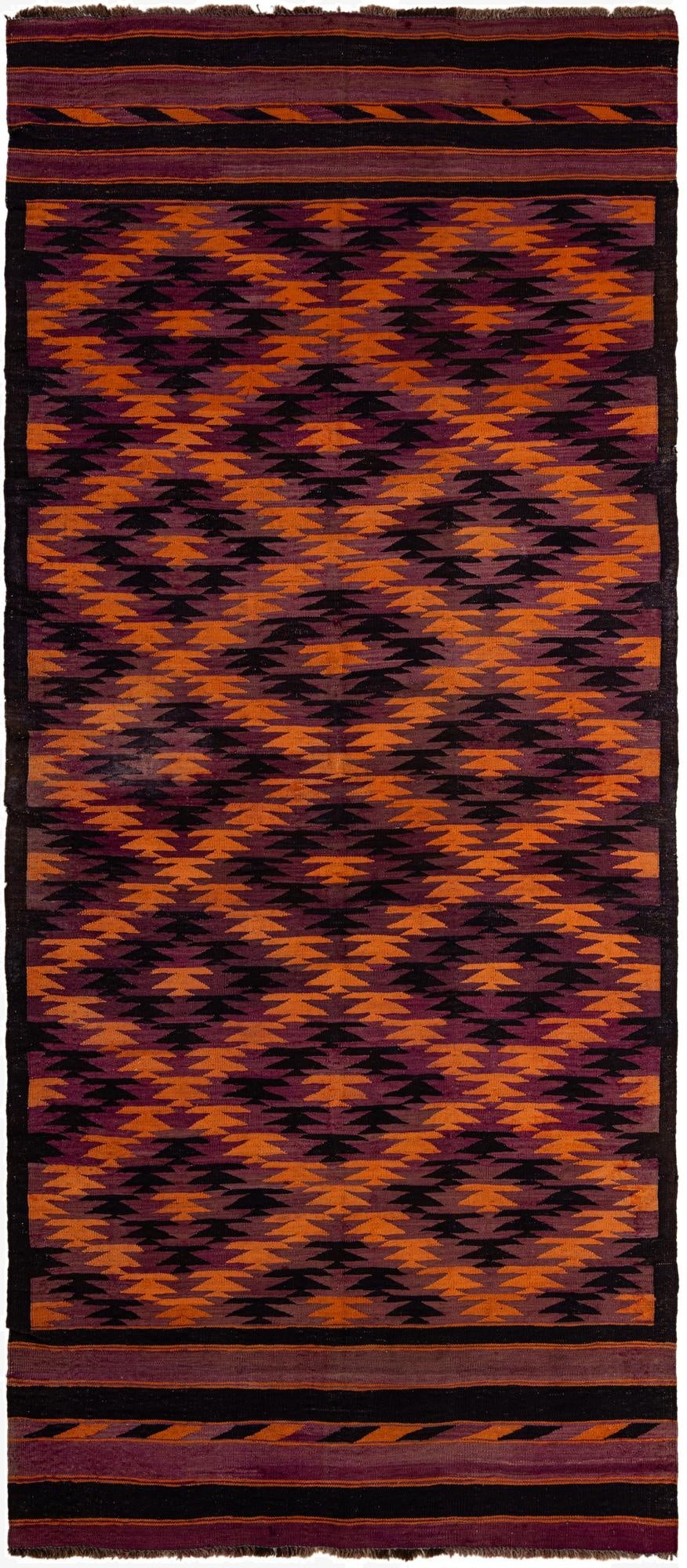 5' x 11' 1  Hand Woven Kilim Fars Wool Runner Rug