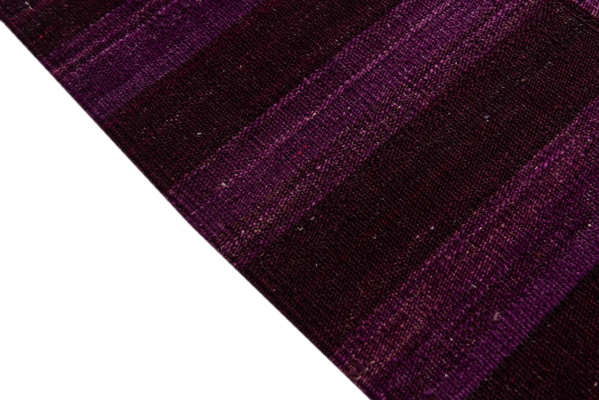 2' 10 x 10' Hand Woven Kilim Modern Wool Runner Rug