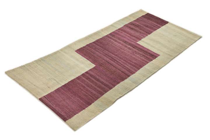 2' 4 x 5' 4 Hand Woven Kilim Modern Wool Runner Rug
