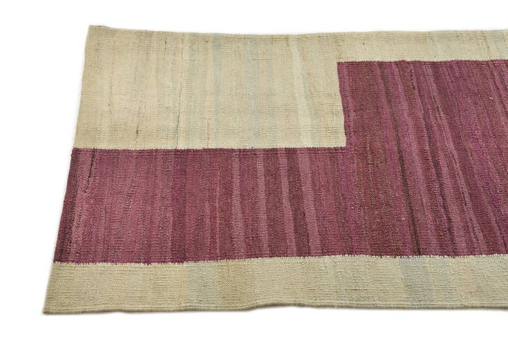 Detail image of 2' 4 x 5' 4 Hand Woven Kilim Modern Wool Runner Rug