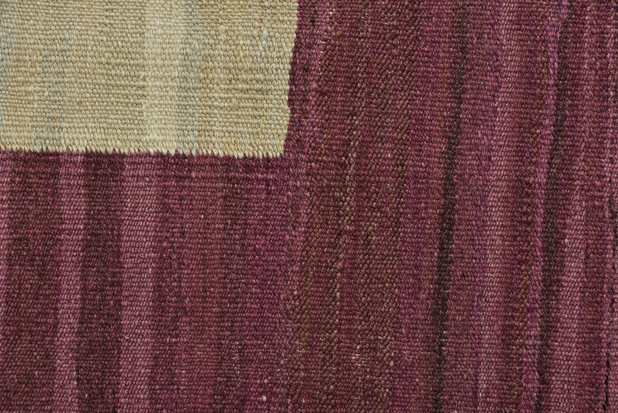 2' 4 x 5' 4 Hand Woven Kilim Modern Wool Runner Rug