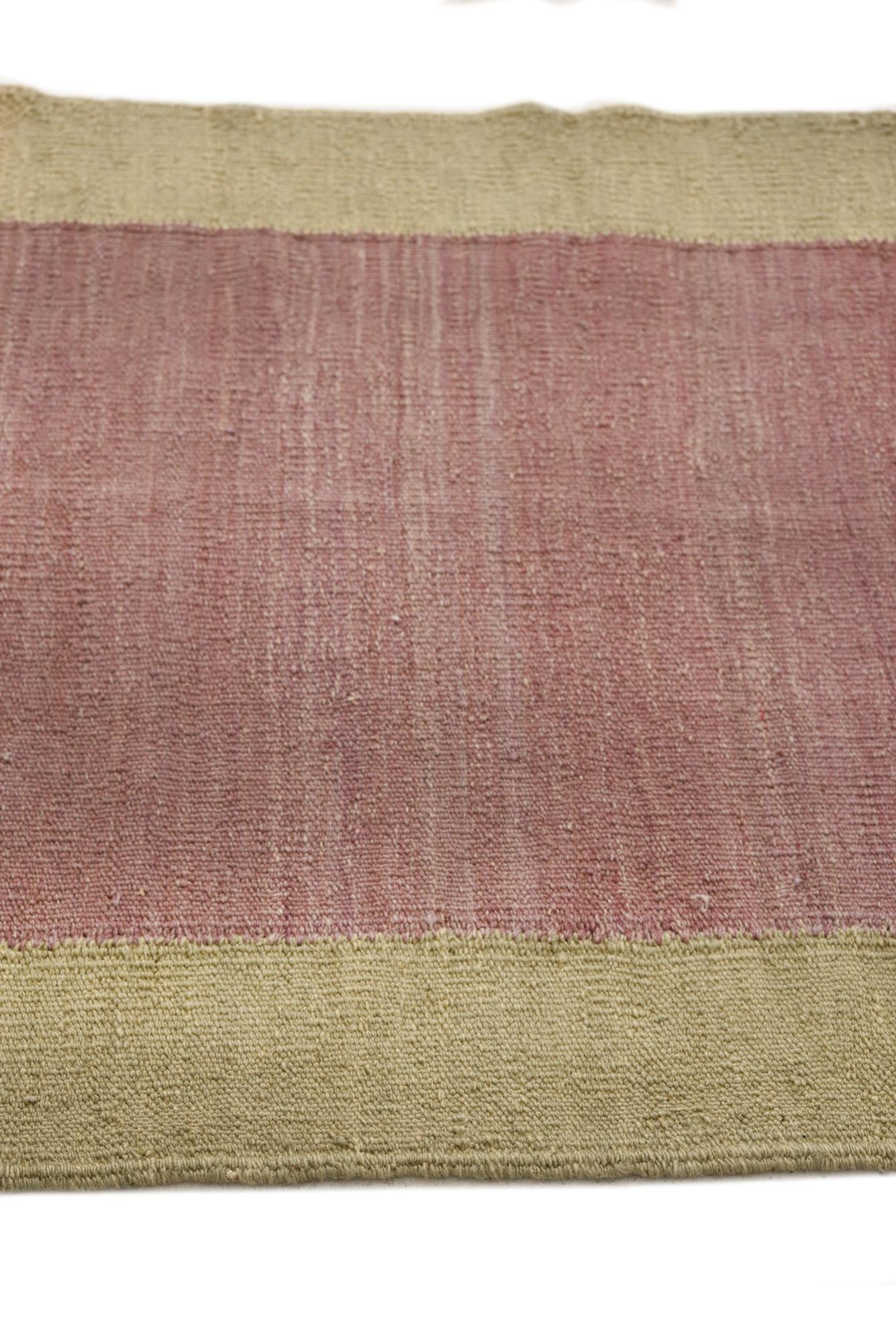 2' 5 x 5' 3 Hand Woven Kilim Modern Wool Runner Rug