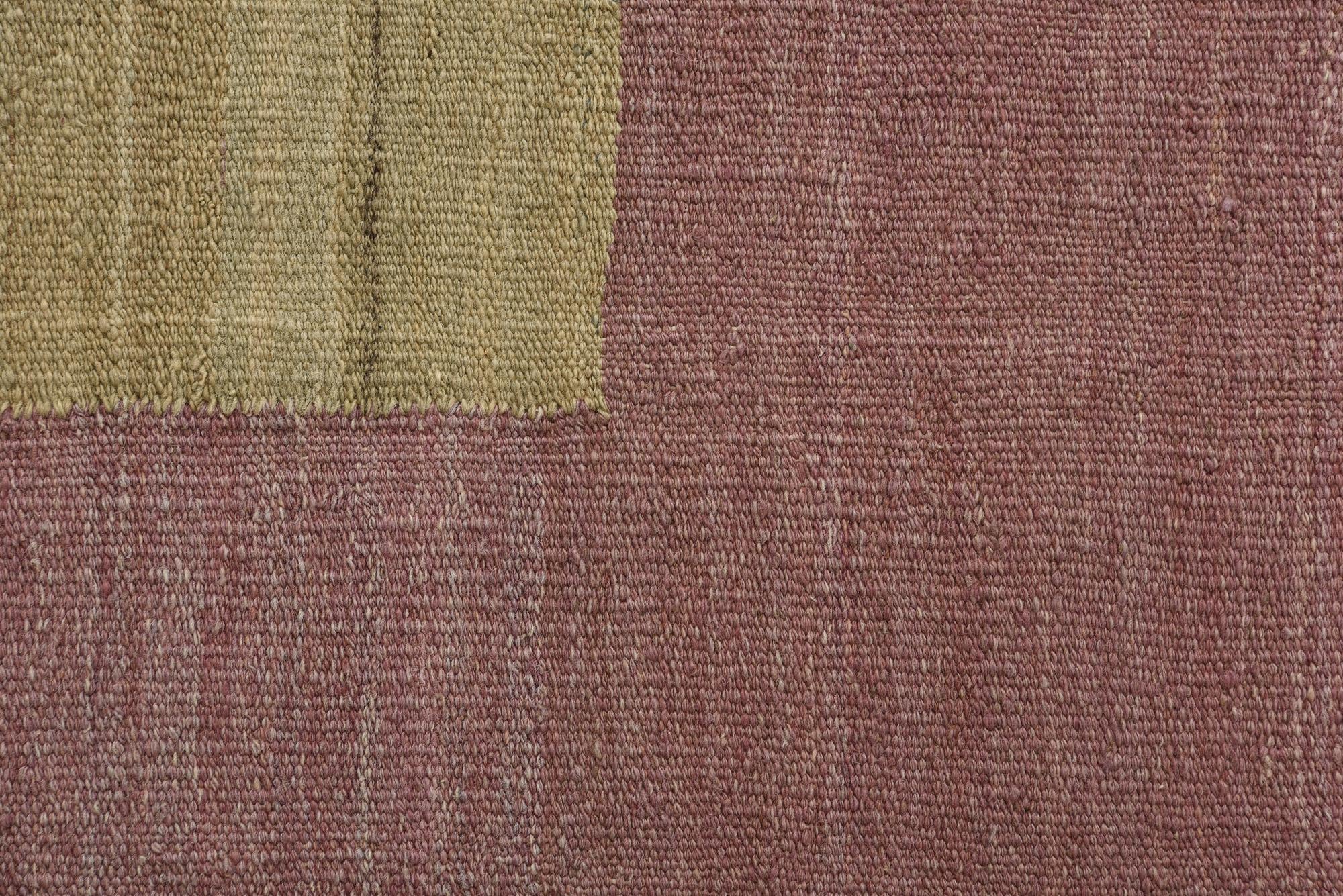 2' 5 x 5' 3 Hand Woven Kilim Modern Wool Runner Rug