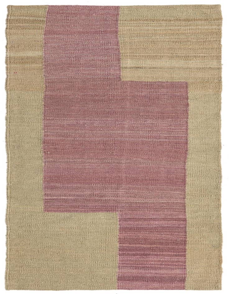 Detail image of 2' 5 x 5' 3 Hand Woven Kilim Modern Wool Runner Rug