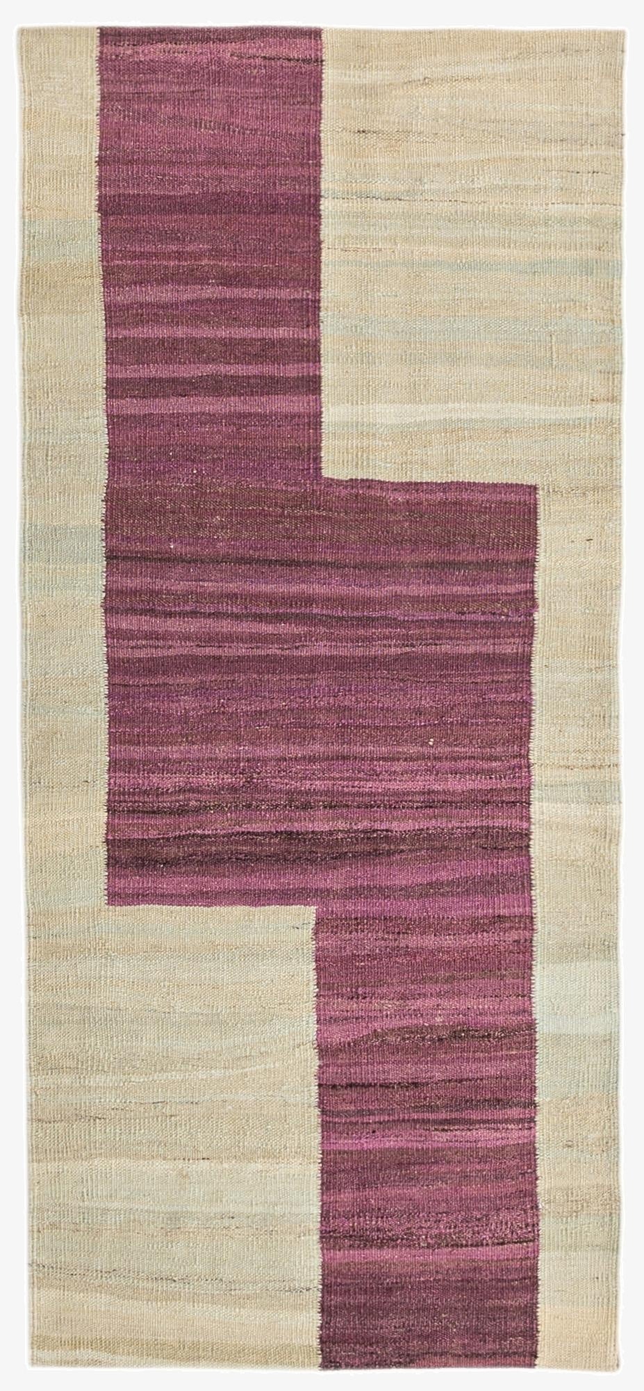2' 4 x 5' 4  Hand Woven Kilim Modern Wool Runner Rug