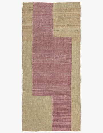 2' 5 x 5' 3 Hand Woven Kilim Modern Wool Runner Rug