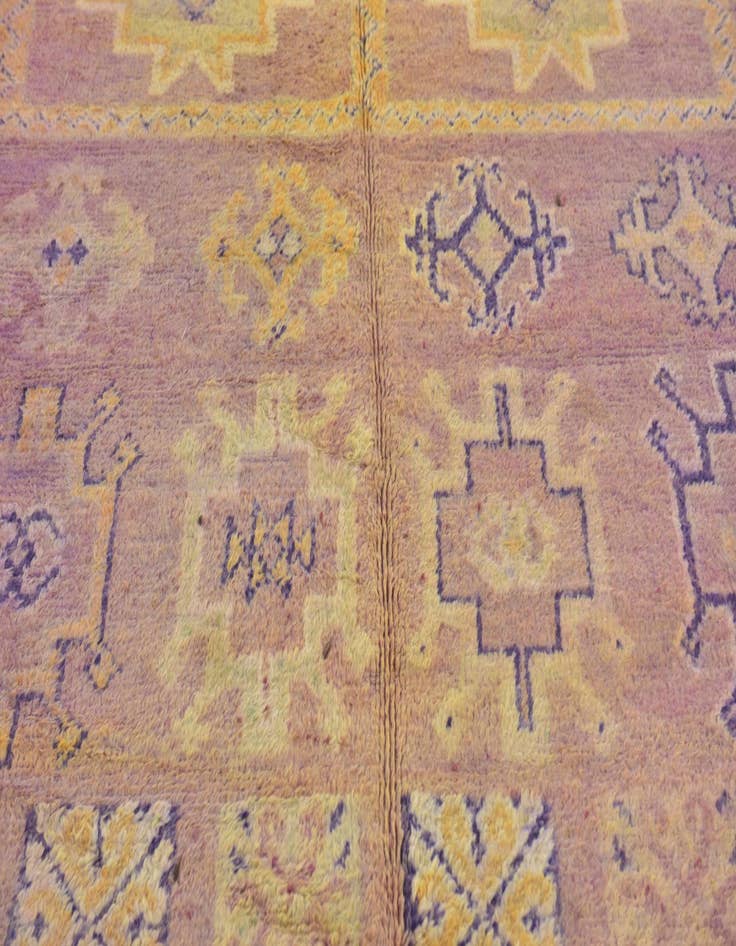 Detail image of 6' 5 x 15' 4 Hand Knotted Moroccan Wool Runner Rug