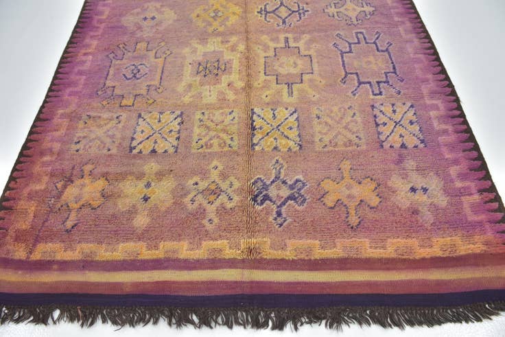 Detail image of 6' 5 x 15' 4 Hand Knotted Moroccan Wool Runner Rug