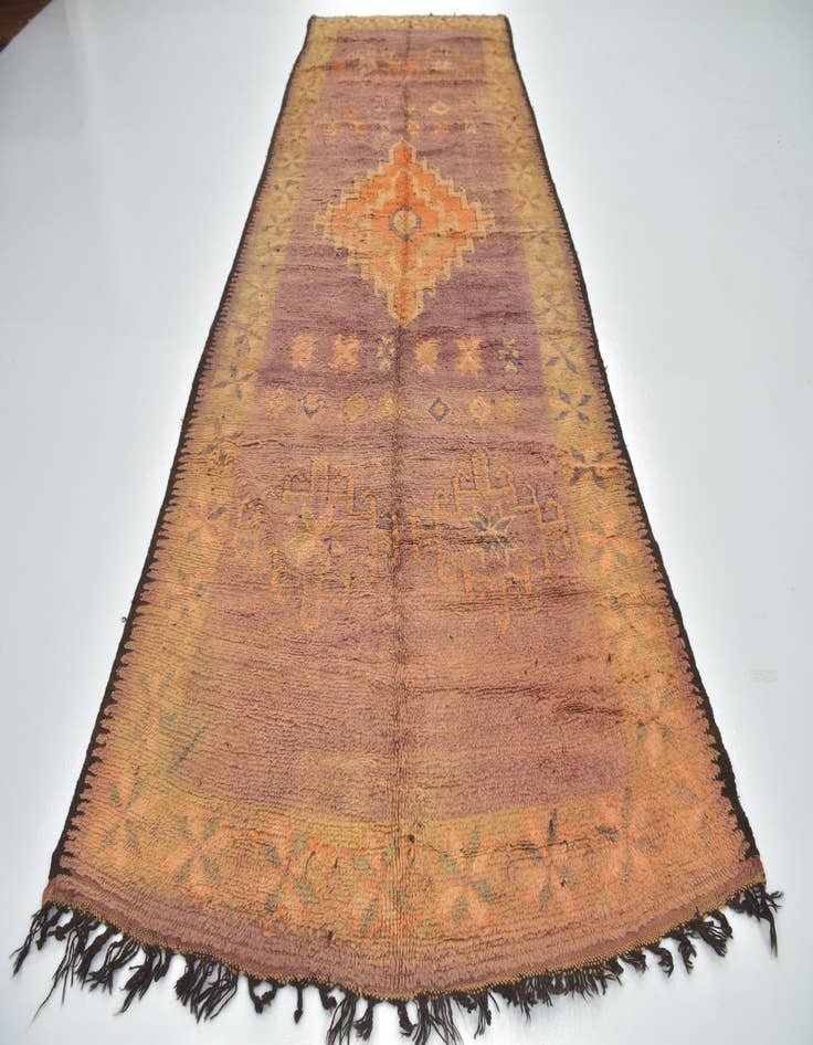 Detail image of 6' x 14' 4  Hand Knotted Moroccan Wool Runner Rug