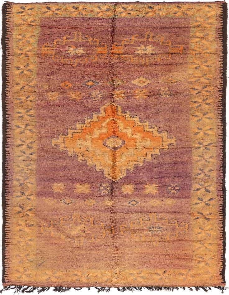 Detail image of 6' x 14' 4 Hand Knotted Moroccan Wool Runner Rug