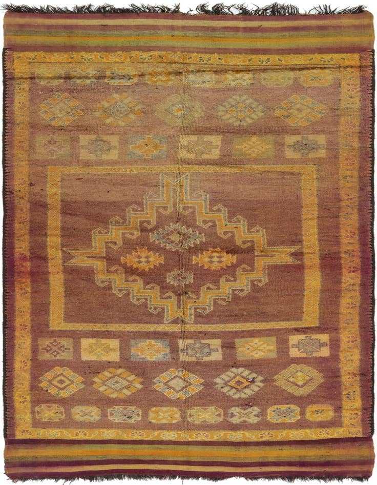 Detail image of 6' 4 x 16' Hand Knotted Moroccan Wool Runner Rug