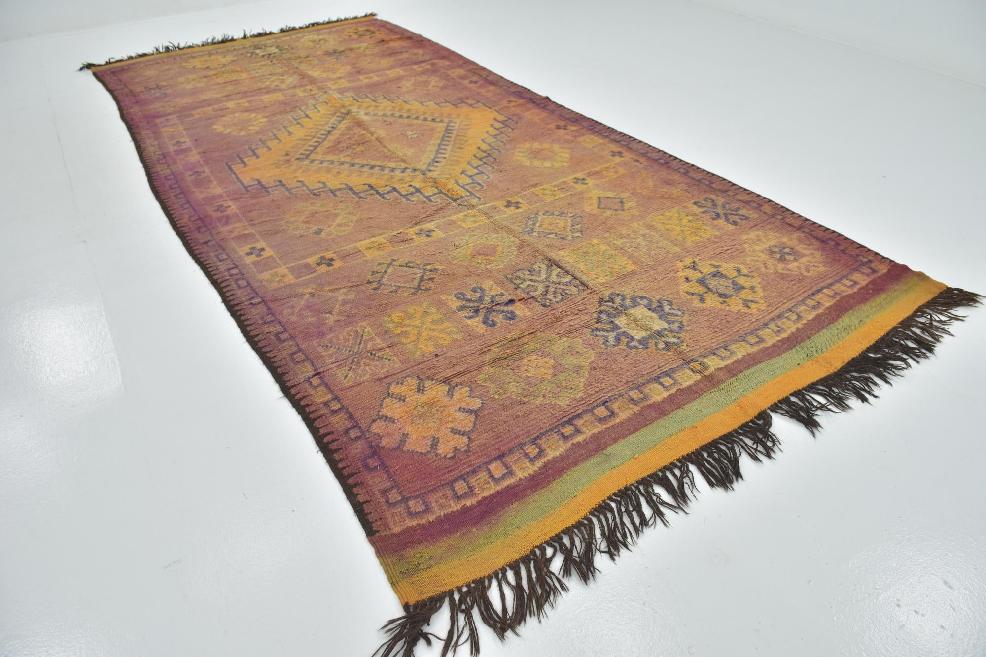 6' 10 x 14' 8 Hand Knotted Moroccan Wool Runner Rug