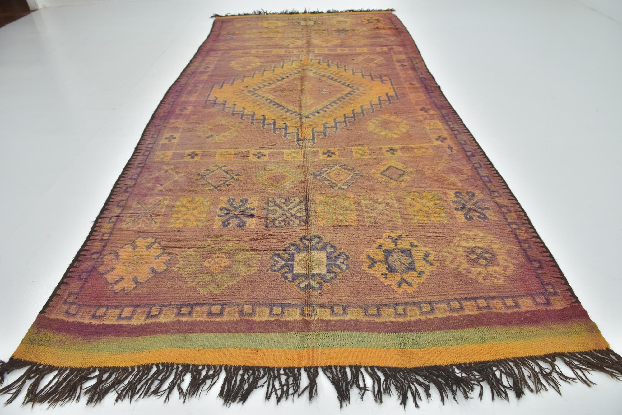 6' 10 x 14' 8 Hand Knotted Moroccan Wool Runner Rug