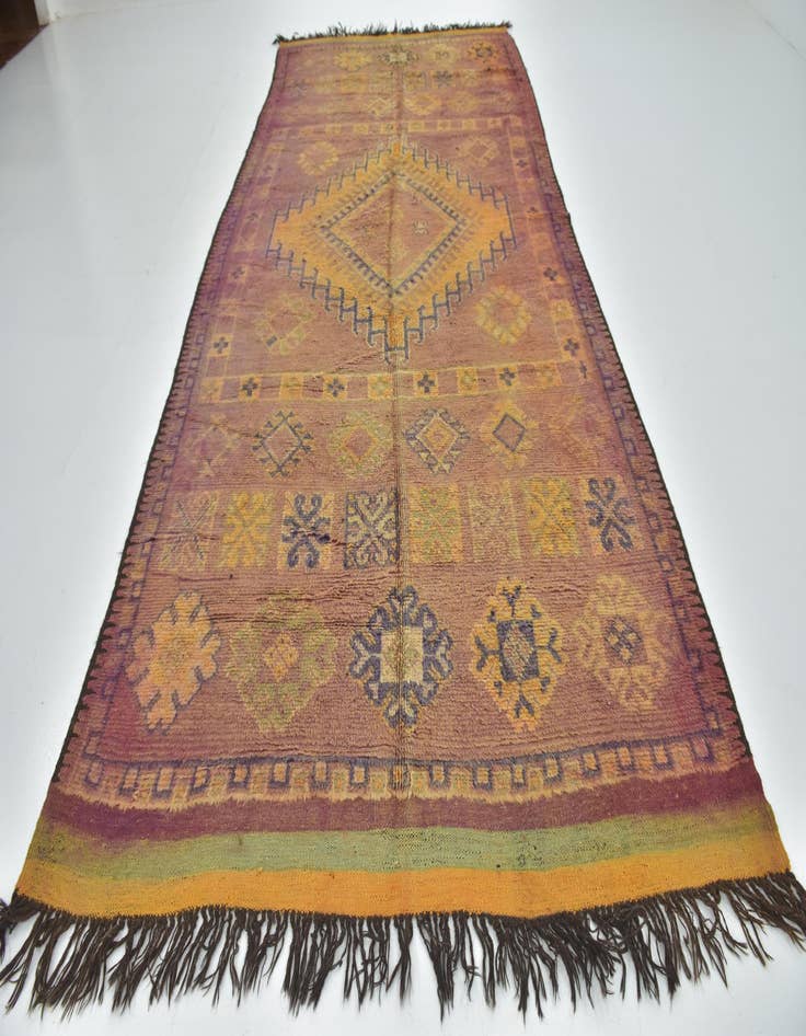 Detail image of 6' 10 x 14' 8  Hand Knotted Moroccan Wool Runner Rug