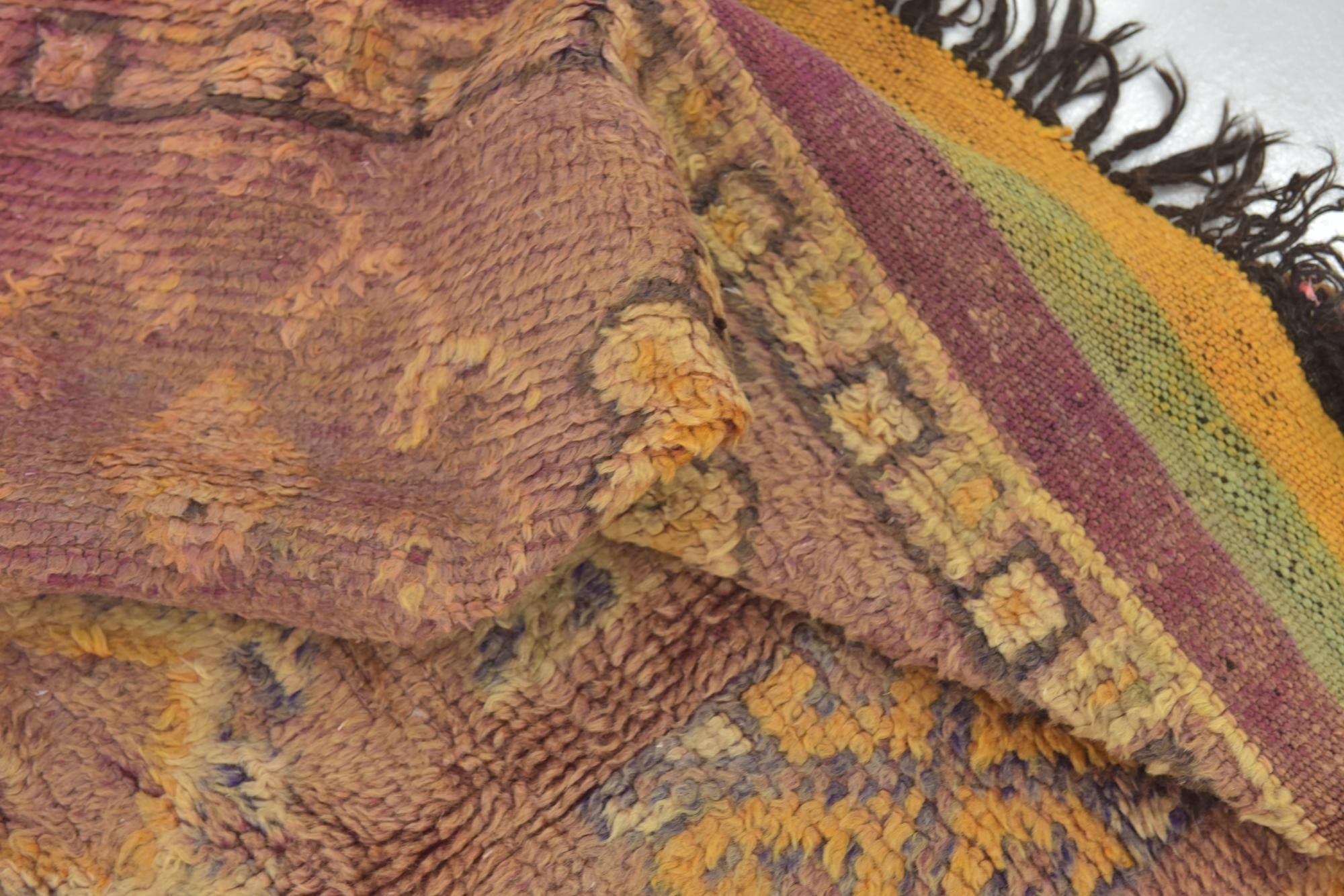 6' 10 x 14' 8 Hand Knotted Moroccan Wool Runner Rug