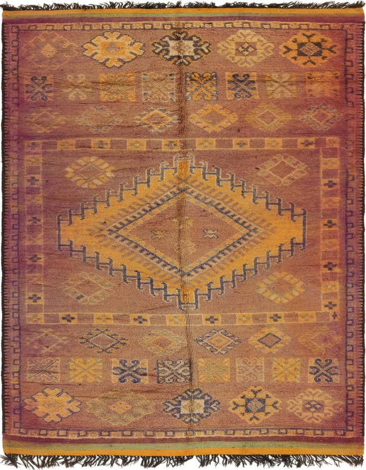 Detail image of 6' 10 x 14' 8 Hand Knotted Moroccan Wool Runner Rug