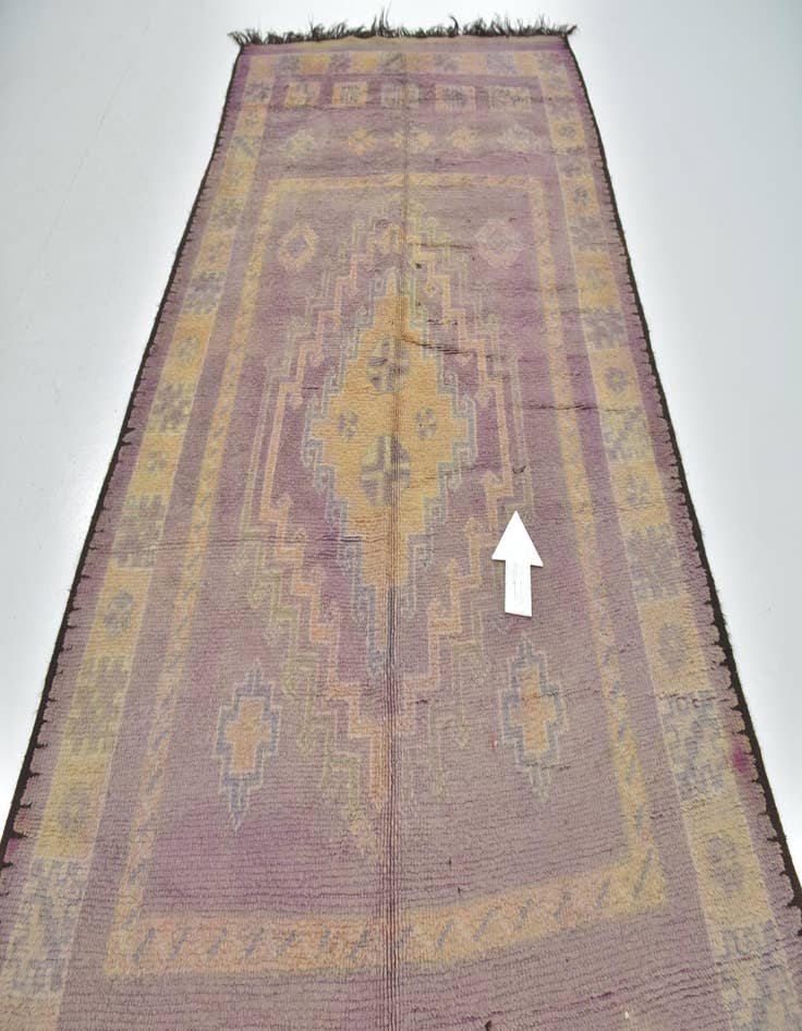 Detail image of 6' 5 x 14' 6  Hand Knotted Moroccan Wool Runner Rug