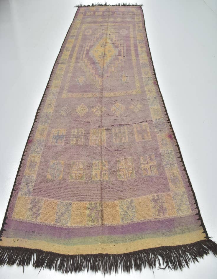 Detail image of 6' 5 x 14' 6  Hand Knotted Moroccan Wool Runner Rug