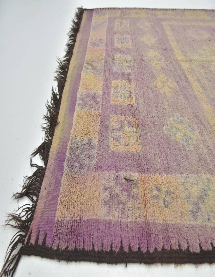 Detail image of 6' 5 x 14' 6  Hand Knotted Moroccan Wool Runner Rug