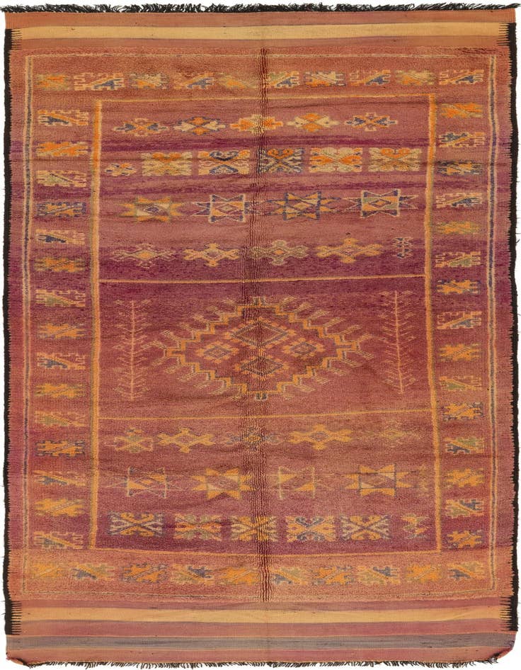 Detail image of 6' 5 x 15' Hand Knotted Moroccan Wool Runner Rug
