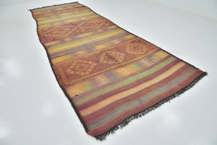 Detail image of 5' 9 x 17' 3 Hand Knotted Moroccan Wool Runner Rug